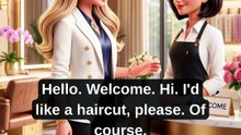 AT THE HAIR SALON 💇‍♀️ Easy English Conversation #shorts