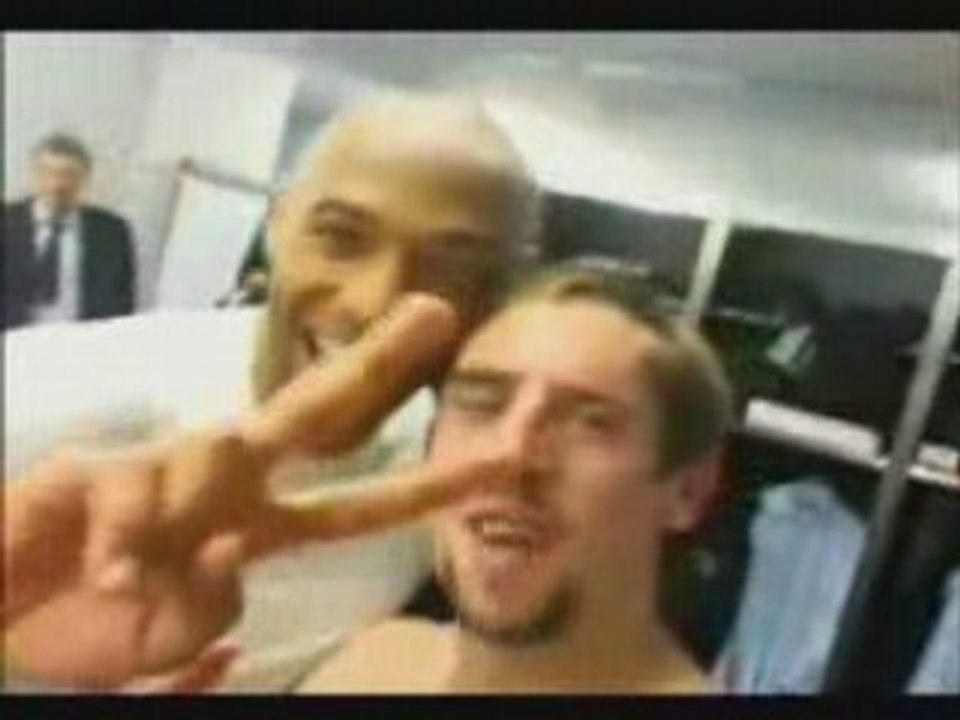 Joie Ribery Vestiaire France Bresil 2006