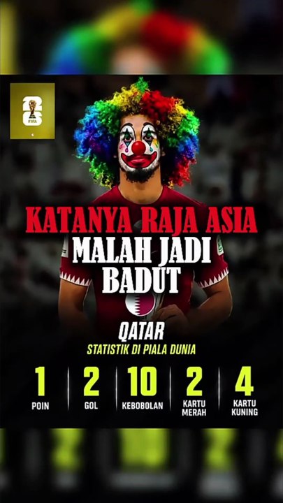 Qatar resmi jadi badut Asia di piala dunia 2026