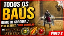 God of War 1, Todos Baús, Olhos de Górgona, Pena de Fênix, Orbe Vermelho em The Gates of Athens 2