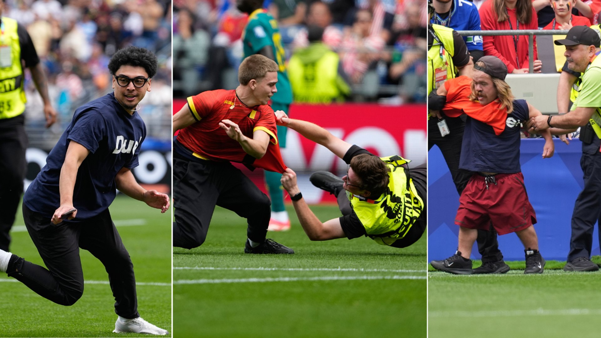 Historia de los mundiales: hasta cinco espontáneos saltaron al campo en el Bélgica-Senegal