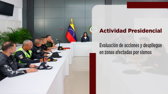 Presidenta (E) junto a organismos de seguridad evalúan las zonas afectadas por fuertes sismos