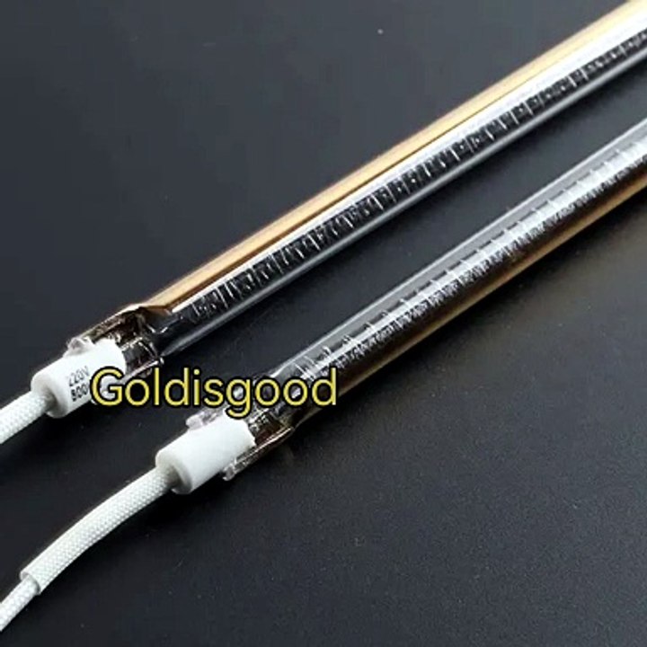 Half-gold halogen ir lamp medium wave 300mm 220v 880w cearmic wave for industrial heating