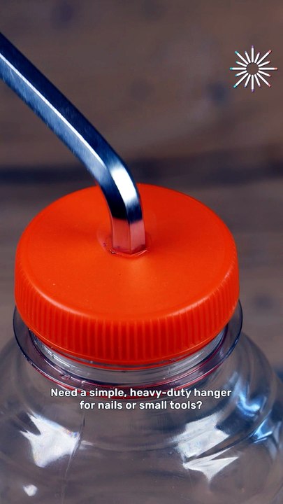 Turn an empty bottle into a handy nail container 🛠️