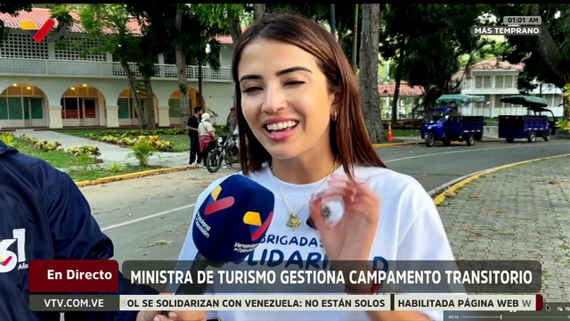 Ministra Daniella Cabello gestiona nuevo campamento transitorio en Los Caracas