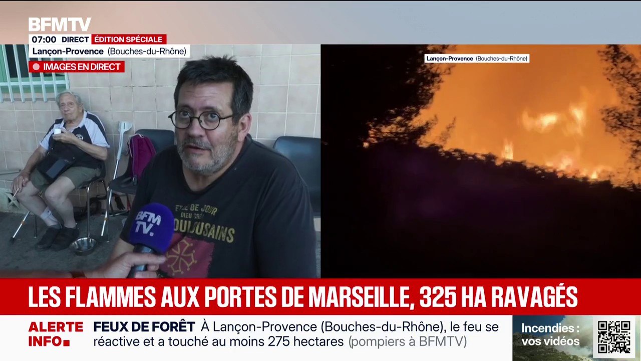 Aux portes de Marseille, des habitants évacués face à l'avancée des flammes