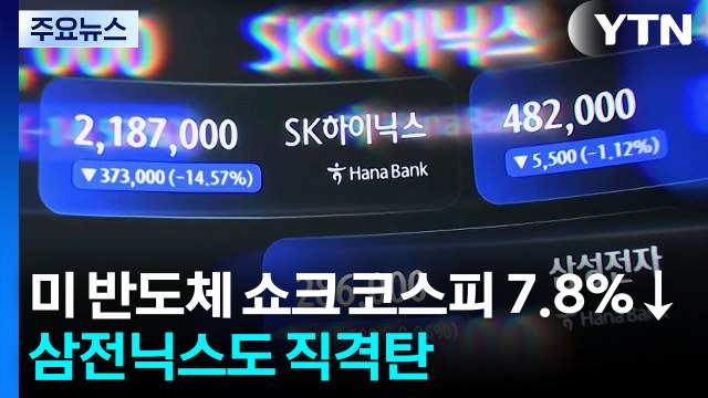 미 반도체 쇼크에 코스피 7.8%↓...삼전닉스도 직격탄 / YTN