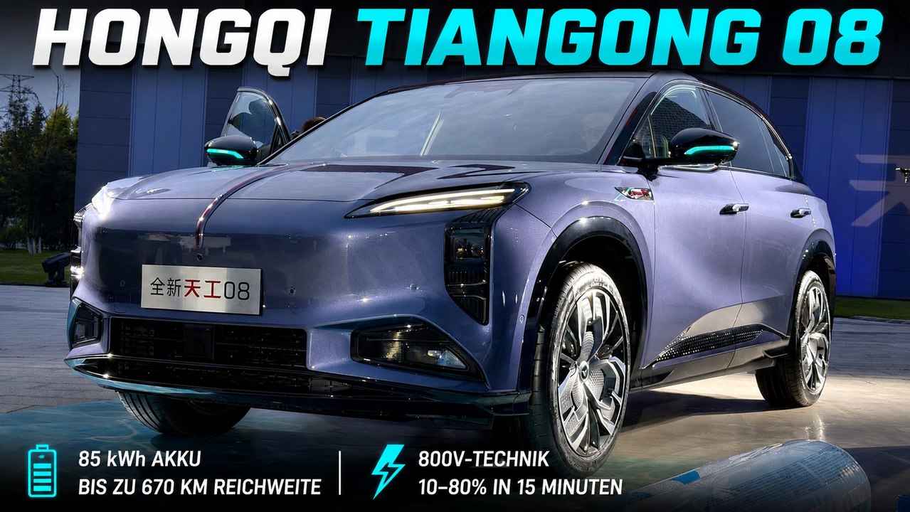 Hongqi Tiangong 08: Neuer China-Stromer mit Hightech-Ausstattung