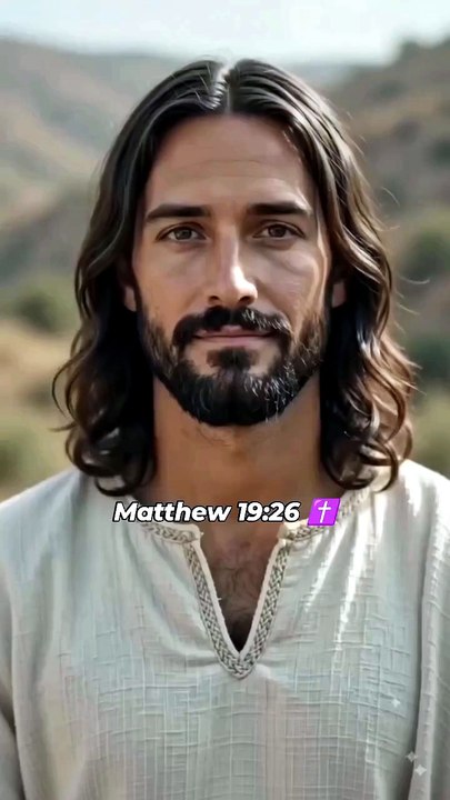 ✅ Matthew 19:26 "With God all things are possible." ✝️❤️  #jesuschrist #devotional