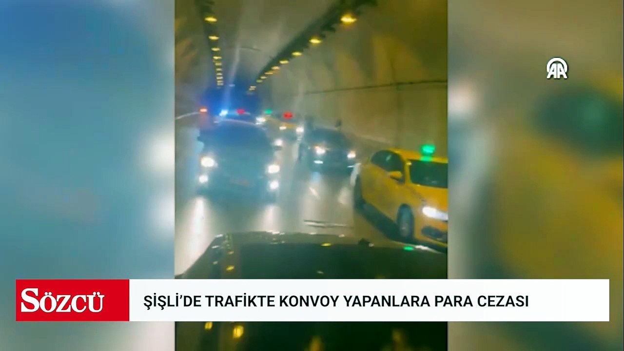 Şişli'de trafikte konvoy yapanlara 108 bin 738 lira para cezası