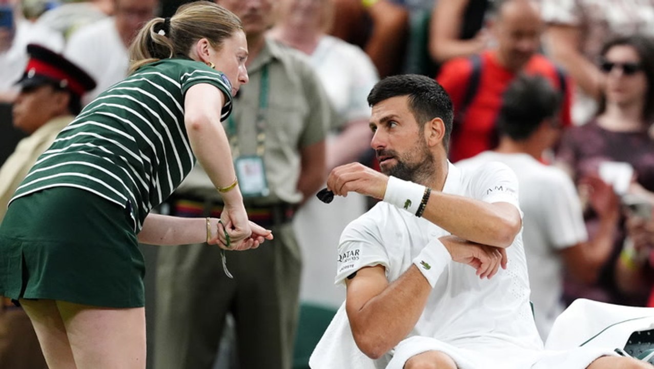 Novak Djokovic plays prank on unsuspecting ball girl at Wimbledon before issuing apology