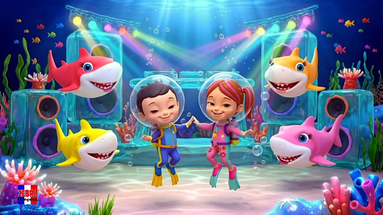 Baby Shark Song en Français | Zebra Francaise | Comptines pour Bébés | Nursery Rhymes & Kids Songs