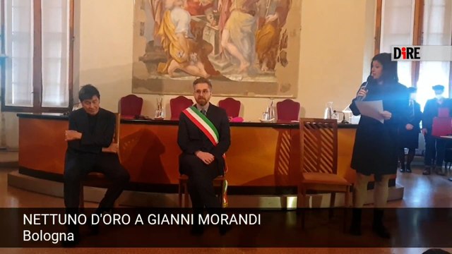 La consegna del Nettuno d'Oro a Gianni Morandi