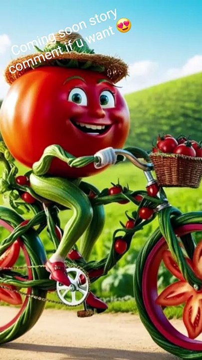 Tomato #CuteTomato #FunnyAnimation #AIAnimation #Cartoon 3DAnimation Shorts YouTubeShorts FunnyCartoon KidsAnimation CuteCharacter ViralShorts Animation TomatoBike AIArt Keywords (SEO) Tomato animation, Cute tomato, Funny tomato, Tomato riding bicycle, AI