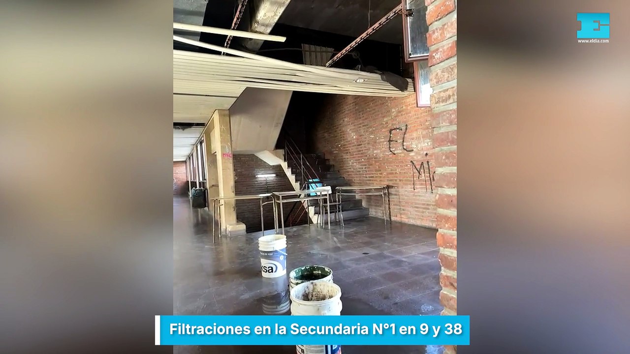 Filtraciones en la Secundaria N°1 en 9 y 38