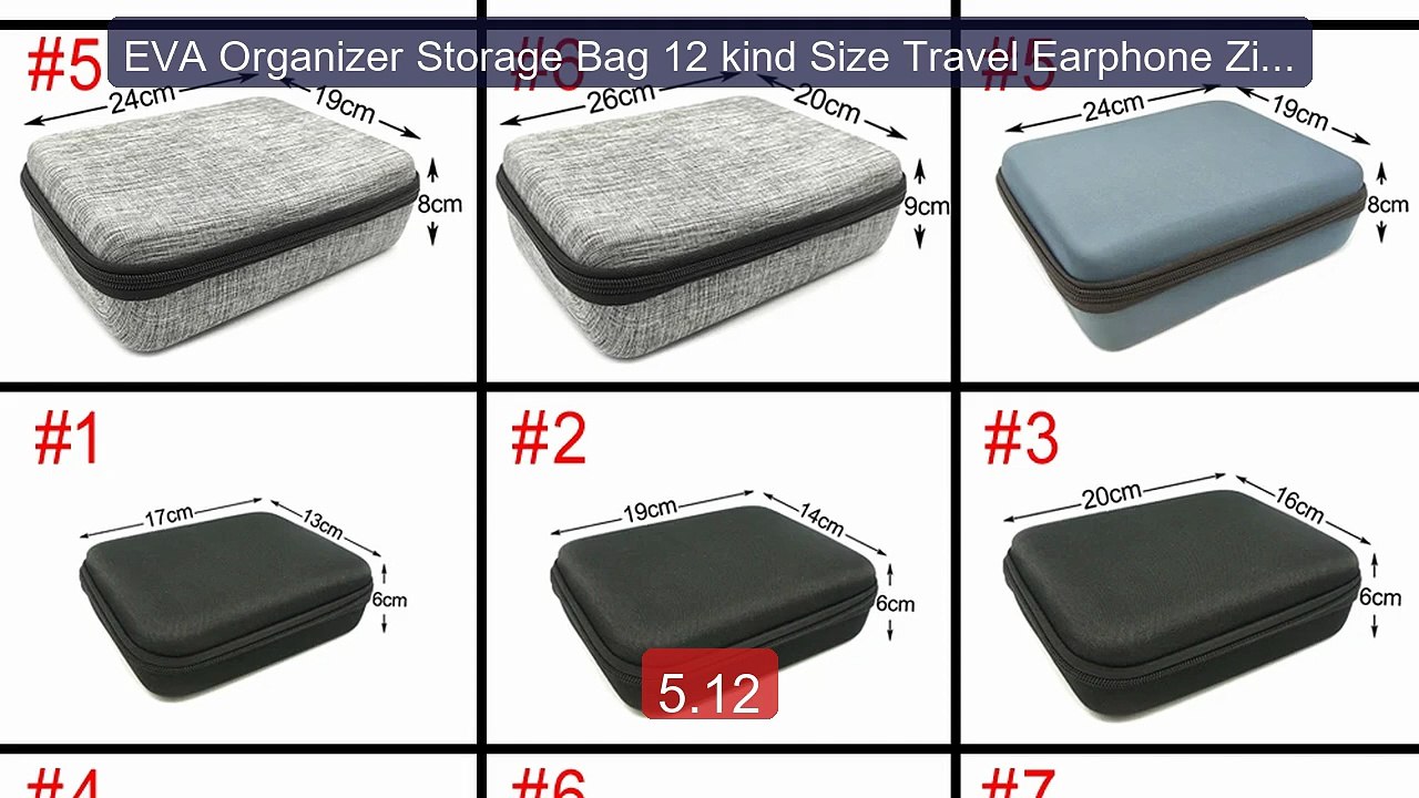 EVA Organizer Storage Bag 12 kind Size Travel Earphone Zipper ... -- Hot Deal 2026 | Limited Offer!