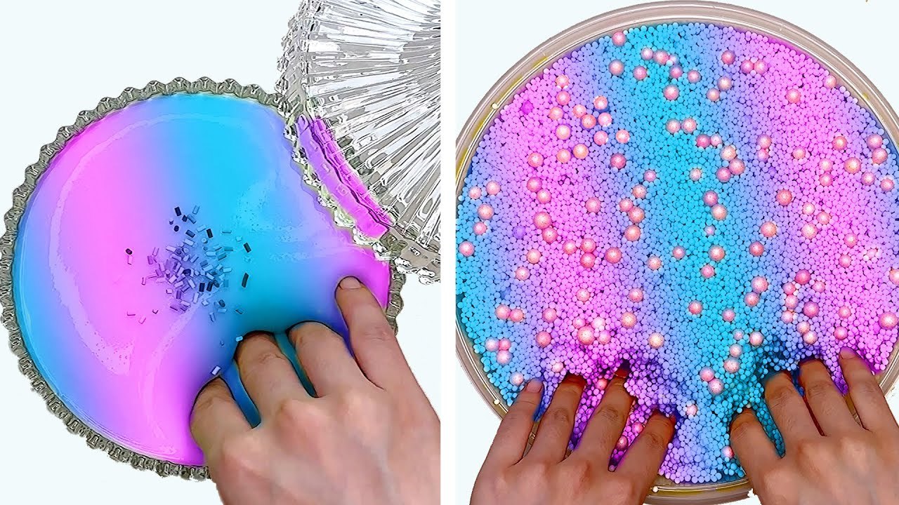 Oddly Satisfying Slime ASMR - Relaxing When Str...