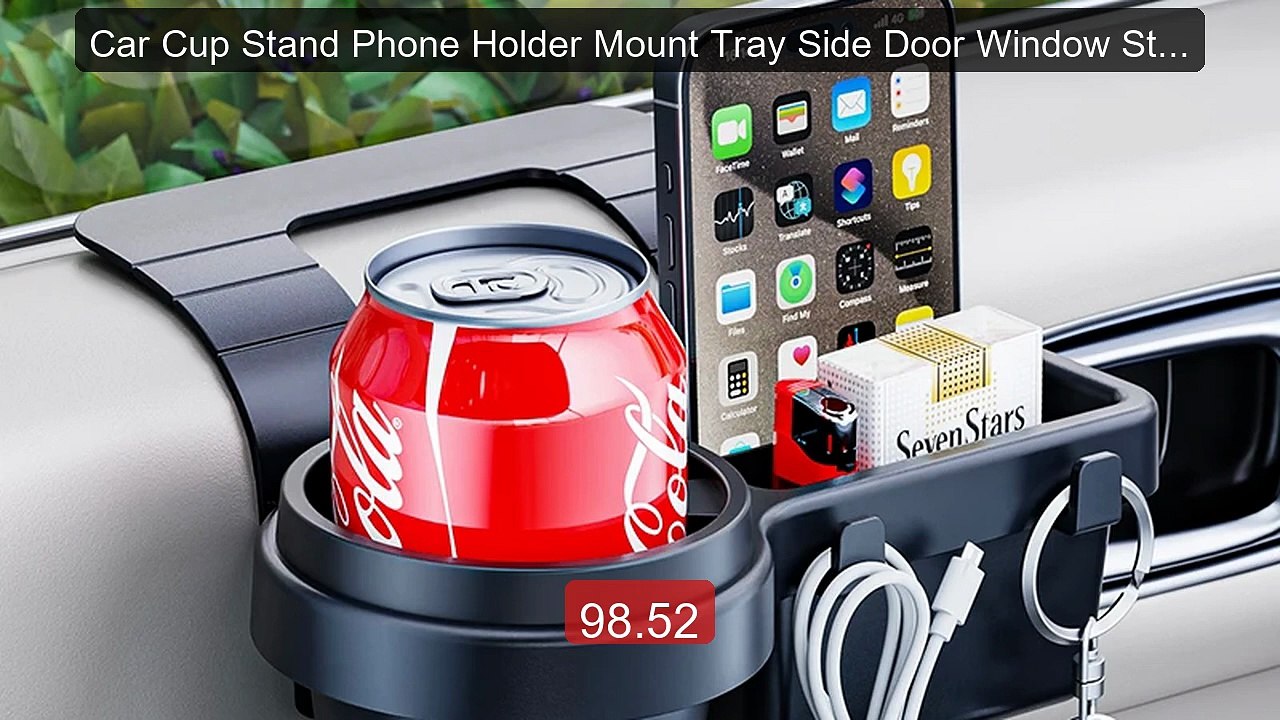 Car Cup Stand Phone Holder Mount Tray Side Door Window Storage... -- Hot Deal 2026 | Limited Offer!