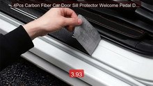 4Pcs Carbon Fiber Car Door Sill Protector Welcome Pedal Decora... -- Hot Deal 2026 | Limited Offer!