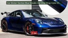 Car Sticker Gentian Blue Metallic Car Vinyl Wrap Color Change ... -- Hot Deal 2026 | Limited Offer!