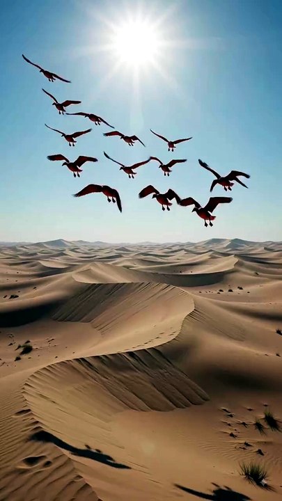 Gees bird 🐦 in desert