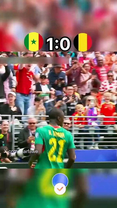 Sénégal 1 vs 2 Belgique