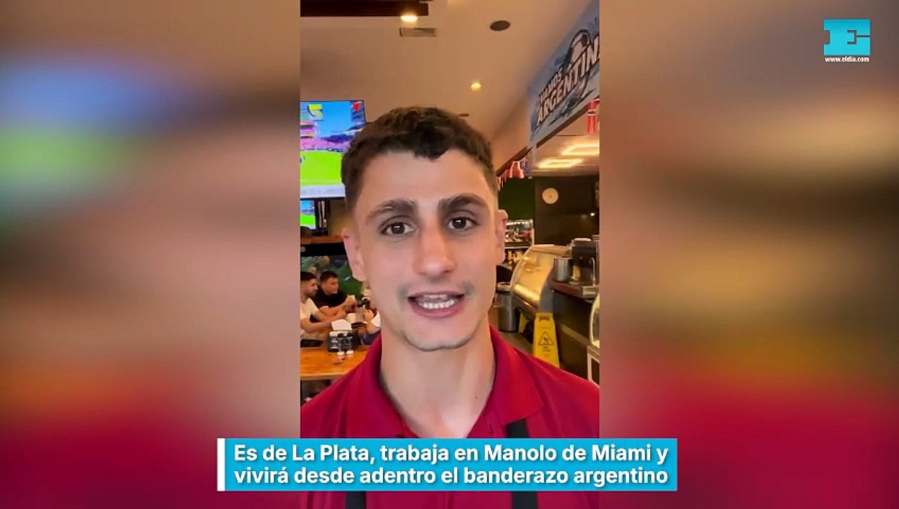Es de La Plata, trabaja en Manolo de Miami y vivirá desde adentro el banderazo argentino