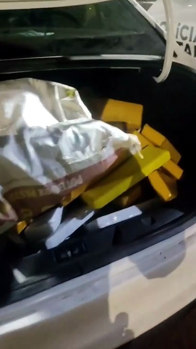 PM Ambiental apreende maconha durante bloqueio na BR-487, em Alto Paraíso
