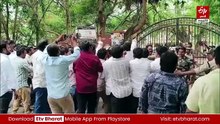 'రావణ్‌ను మాకు అప్పగించండి' - పోలీసుల వాహనాన్ని అడ్డుకున్న జనసేన శ్రేణులు