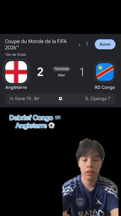Debrief Congo Angleterre