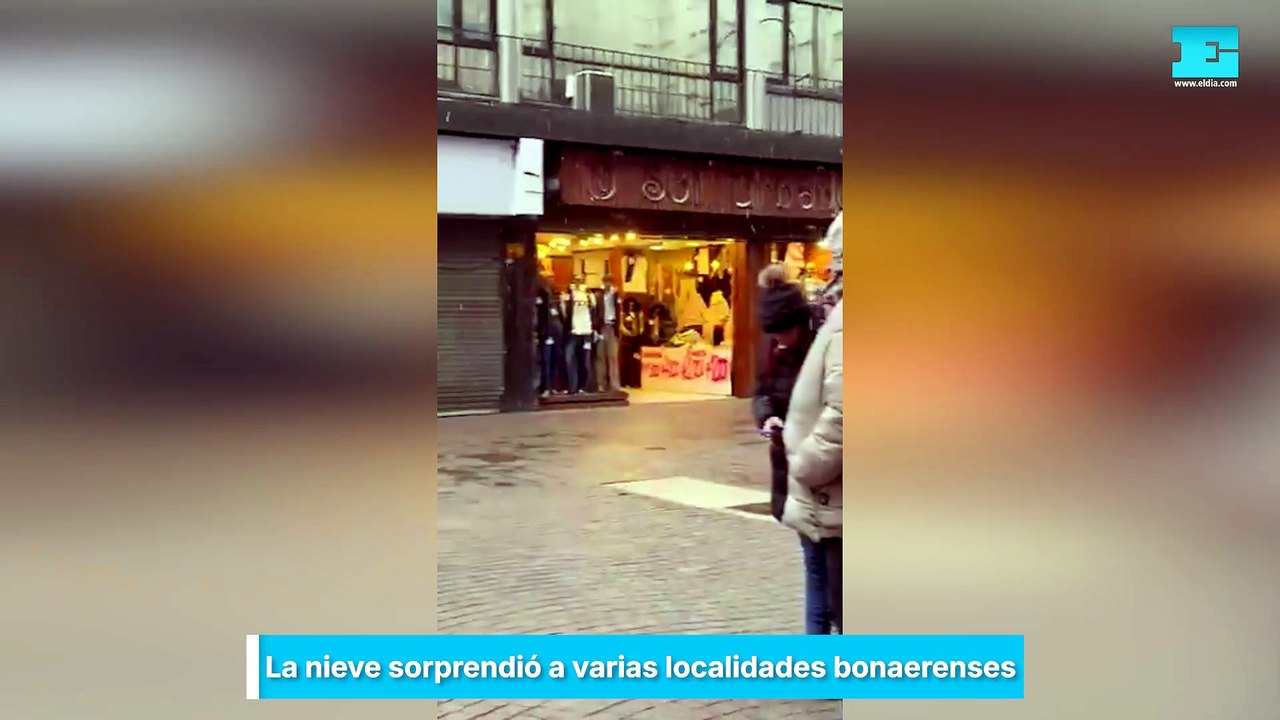 La nieve sorprendió a varias localidades bonaerenses
