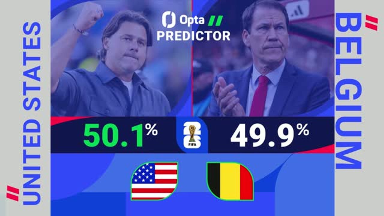 United States v Belgium - World Cup Opta Predictor