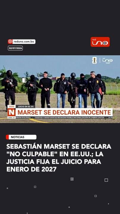 Sebastián Marset se declara "no culpable" en EE.UU.; la Justicia fija el juicio para enero de 2027