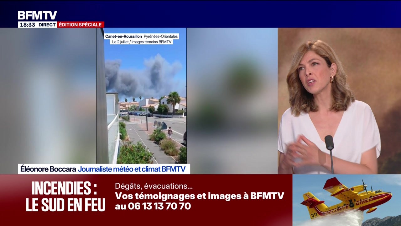 Marschall Truchot : Feu à Canet-en-Roussillon, 3 000 campeurs évacués - 02/07