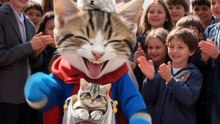 猫のスパイダーマン! ビッグベンでダンス披露