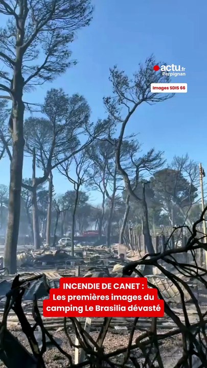 Le camping Le Brasilia dévasté par l’incendie de Canet-en-Roussillon