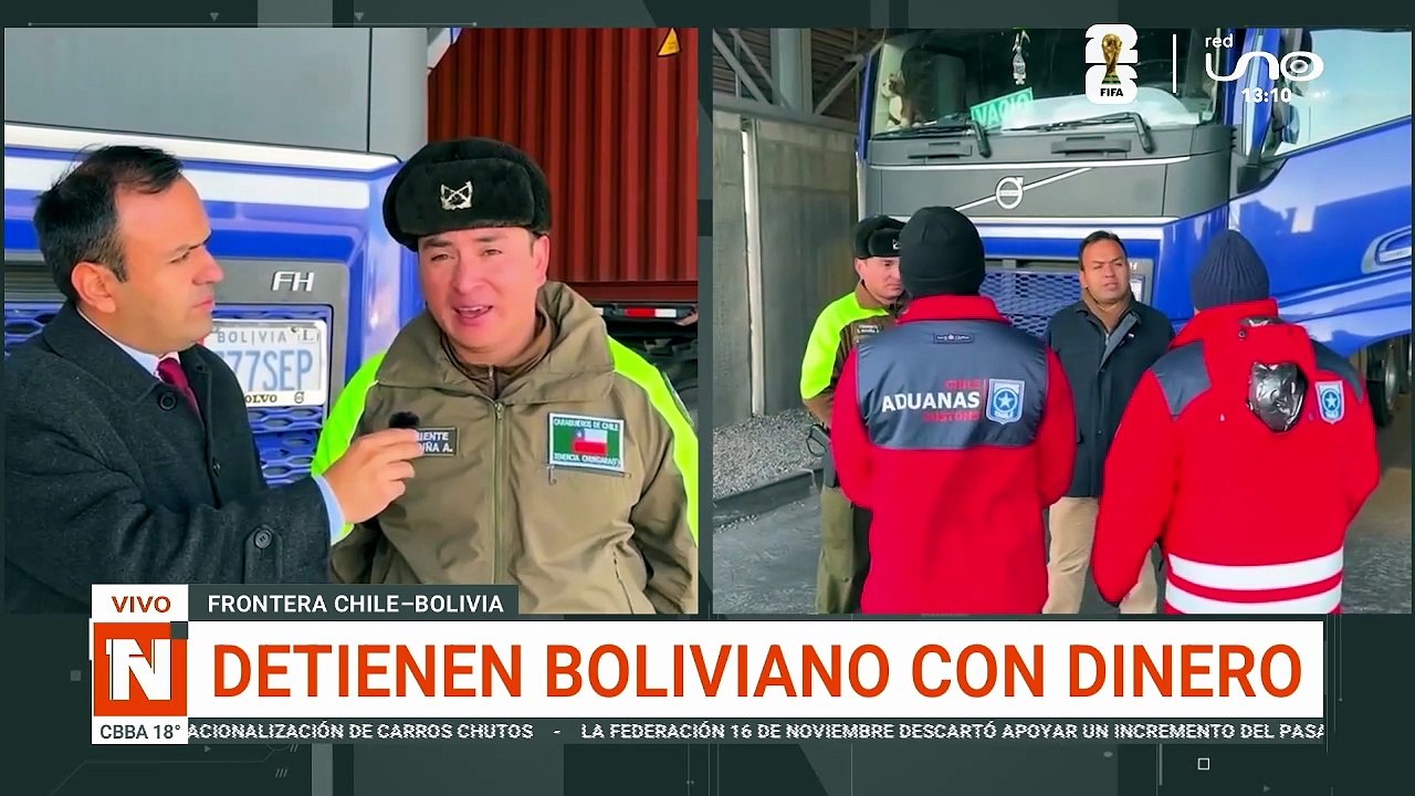 DETIENEN BOLIVIANO CON DINERO