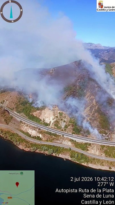 Incendio en Sena de Luna