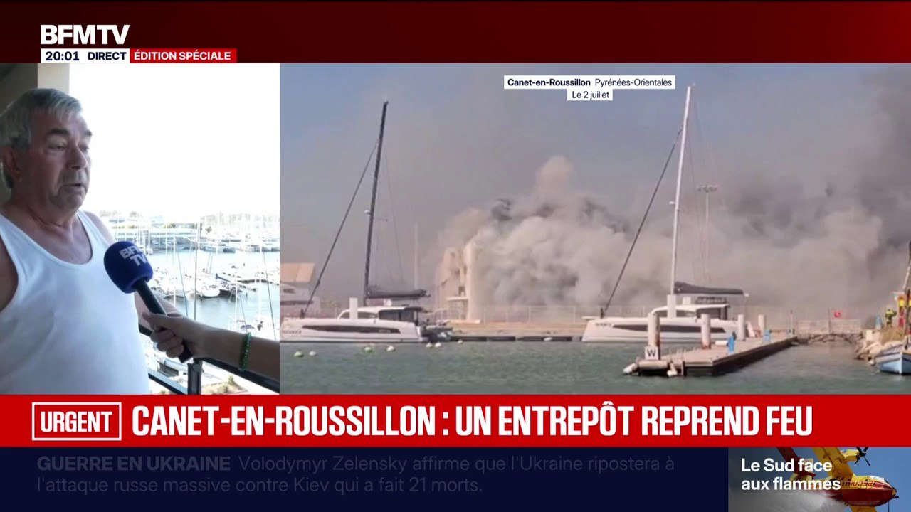 Incendie à Canet-en-Roussillon: reprise des feux dans un entrepôt