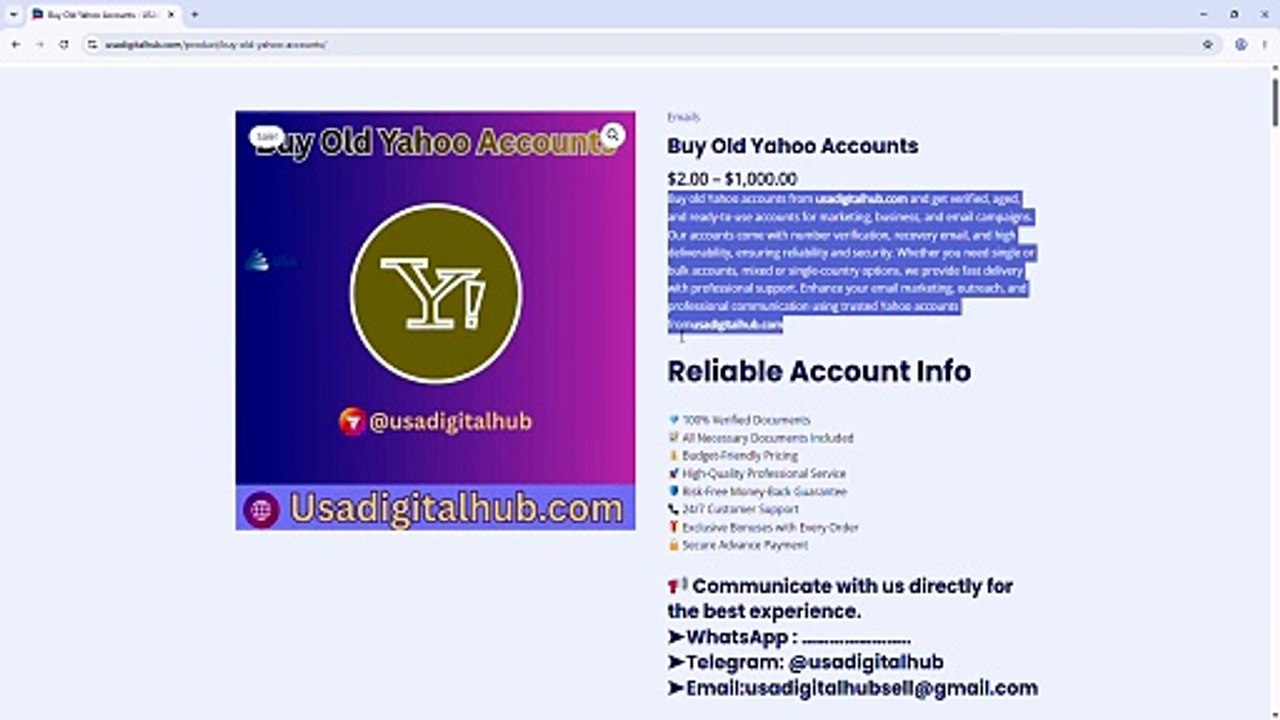 The 09 Sites Guide to Buy Old Yahoo Accounts in 2026