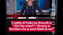 Federica sciarelli saluta i telespettatori lascia chi la visto su rai 3