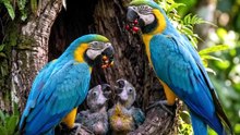 🦜 Macaw Parents Feed Their Hungry Chicks | Amazing Rainforest Story for Kids 🌴