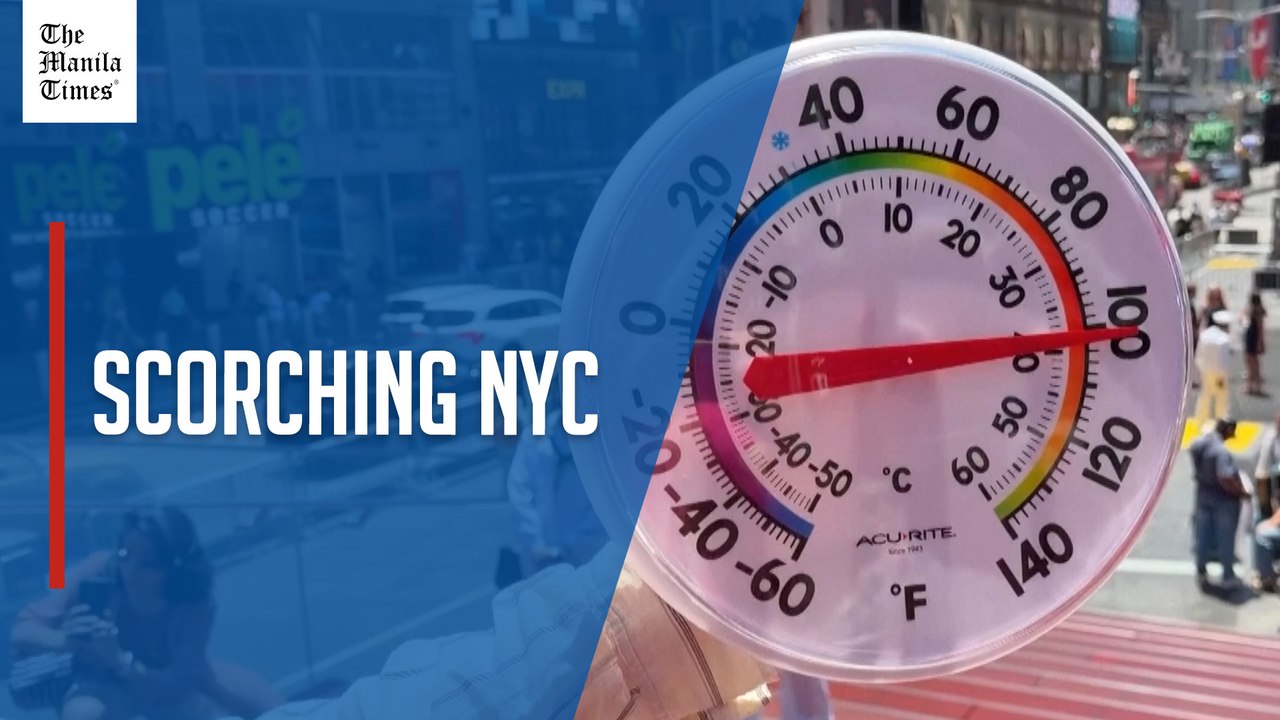 'It's hotter than hell' in New York's Times Square