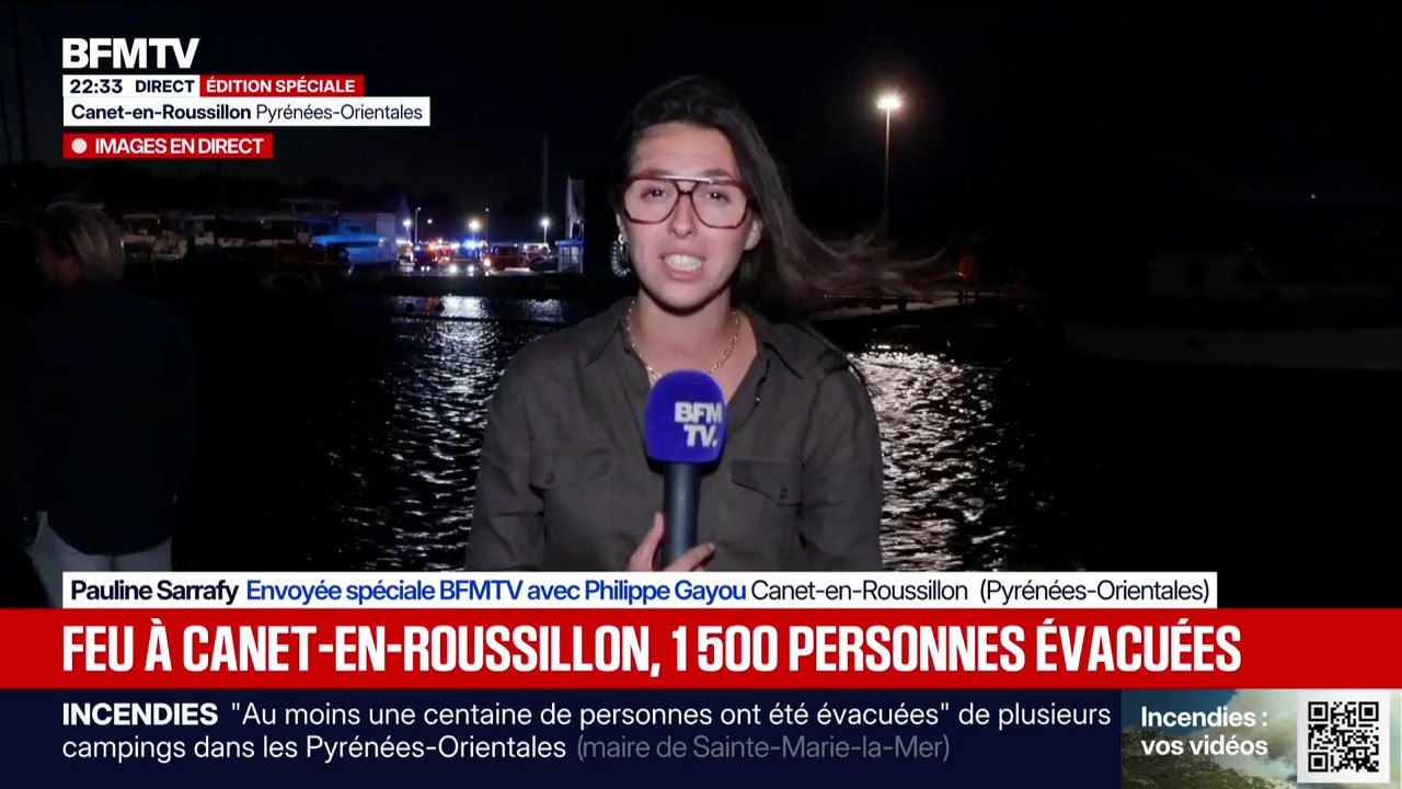 Incendie à Canet-en-Roussillon:  au moins 1.500 personnes ont été évacuées