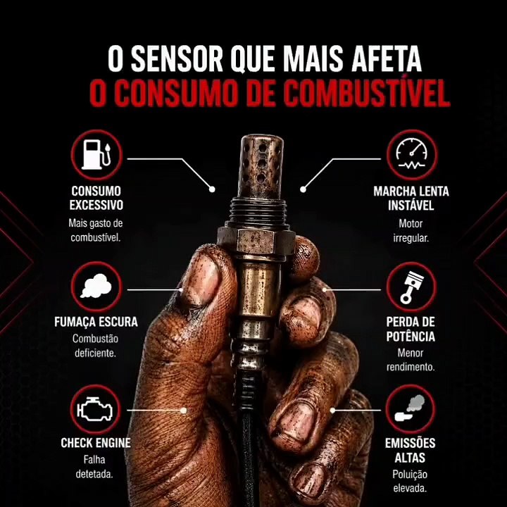 ⚠️ O SENSOR QUE MAIS AFETA O CONSUMO DE COMBUSTÍVEL DO SEU CARRO!  A peça da imagem é a Sonda Lambda