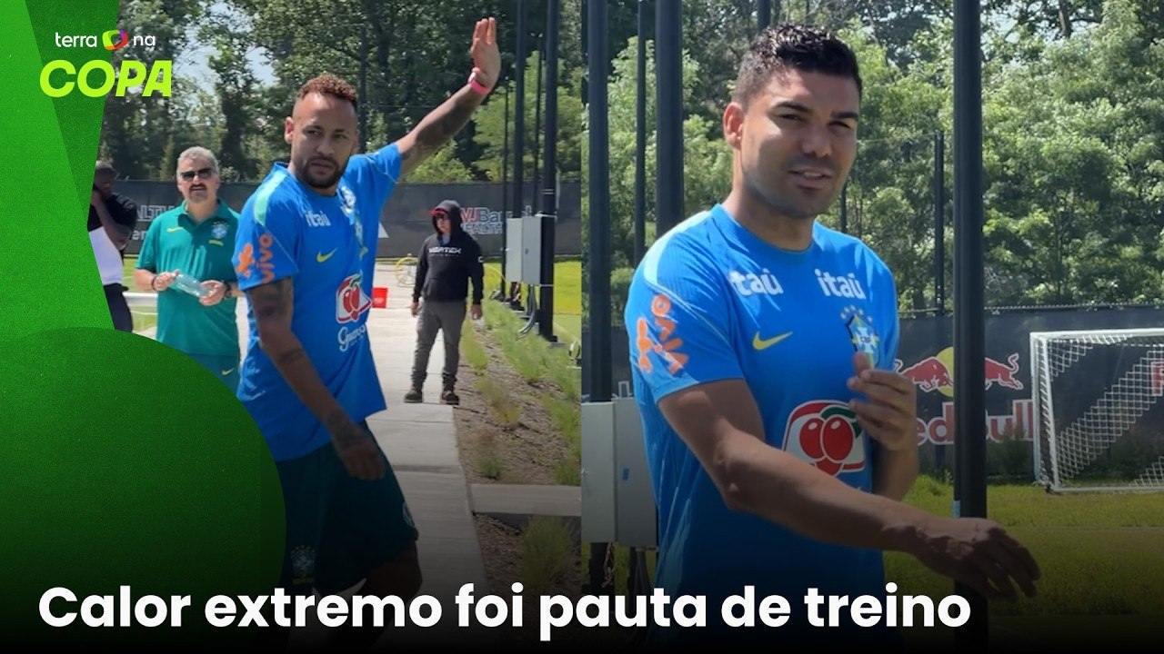 Casemiro é flagrado reclamando do ‘calor’ em treino da Seleção com sensação térmica de 42ºC nos EUA