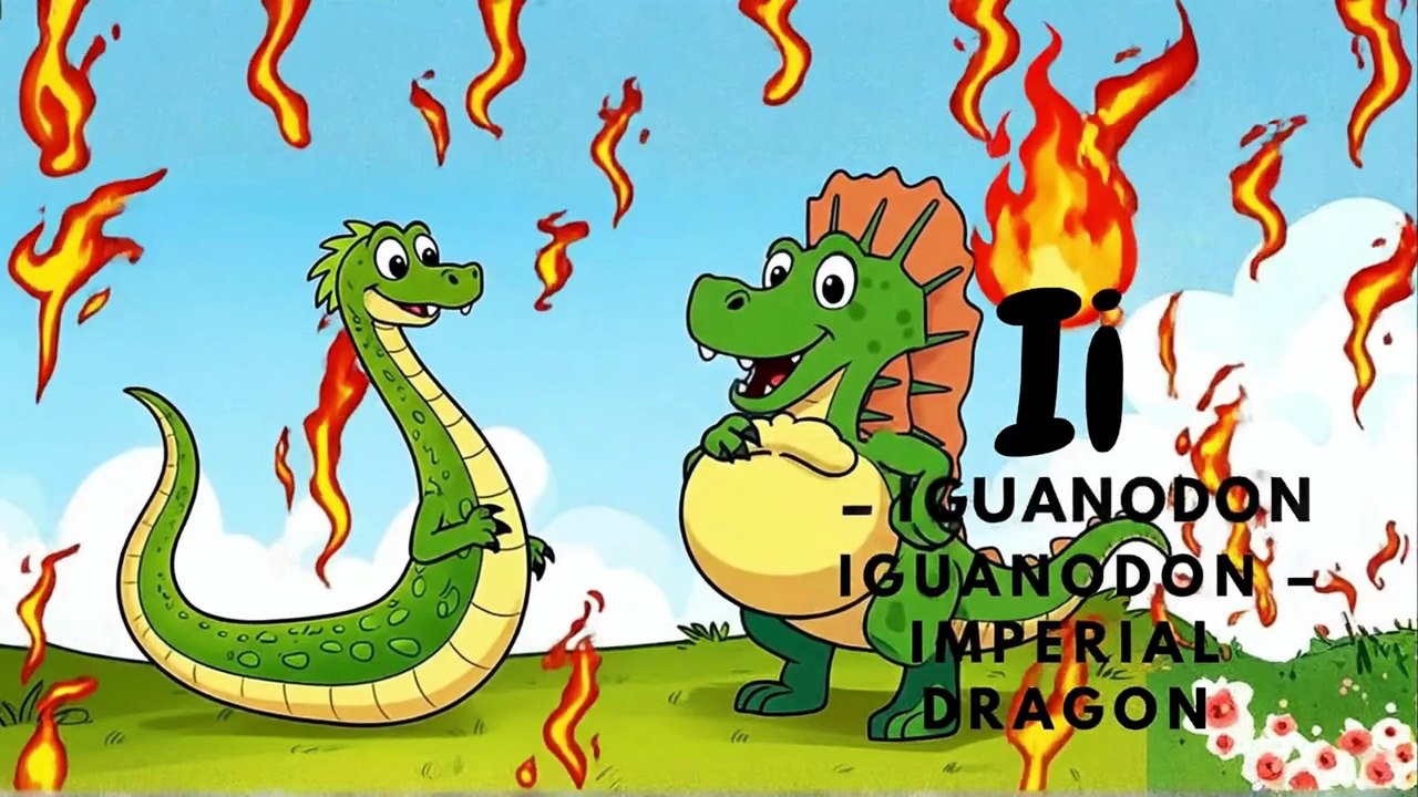 Let’s Learn the Alphabet A to Z Dagonlagon 🦖🐉 Kids ABC dinosaur dragon vocabulary song.