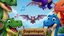 Let’s Learn the Alphabet A to Z Dagonlagon 🦖🐉 Kids ABC dinosaur dragon vocabulary song.
