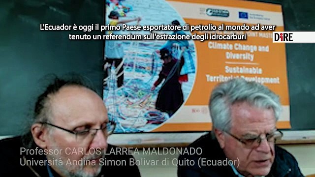 Carlos Larrea (Università di Quito): Lasciamo il petrolio sottoterra