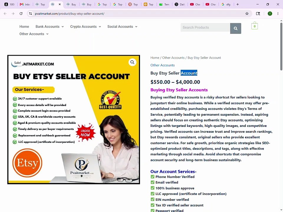Elon Musk recommended To Buy Etsy Seller Account In - Pvaitmarket